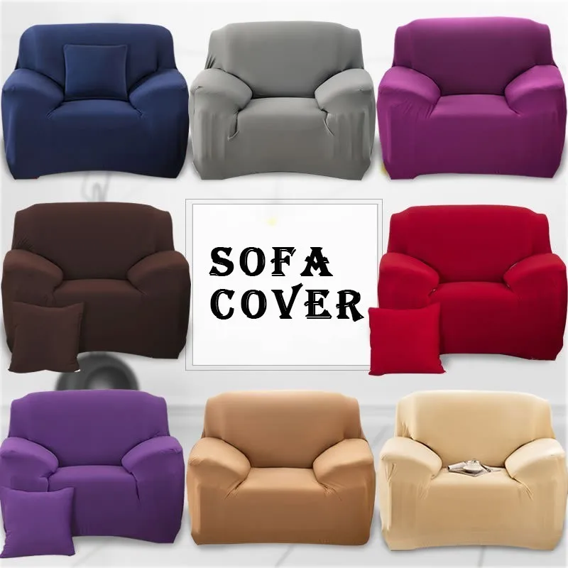 

Modern Solid Color Slipcovers Furniture Protector Universal Dustproof Sofa Home Decor Tight Wrap Antislip Stretch Couch Cover