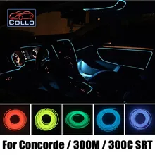 9 М EL Провода Для Chrysler Concorde/300 М/300C SRT/Интерьер автомобиля Романтическая Атмосфера Лампы/Украшение Автомобилей Холодный Свет Линия