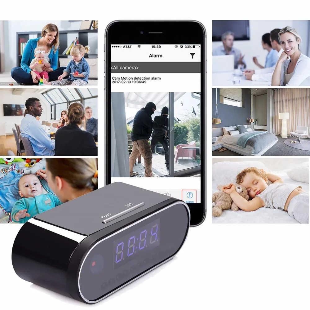 Volemer Z10 Table Clock Camera Alarm Setting Mini Camera IR Night Vision mini Wifi full HD 1080P DV DVR Small IP Mini Camera (8)