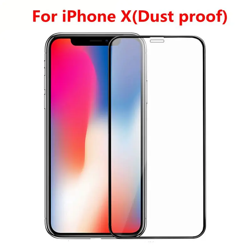 Пылезащитное закаленное стекло с полным покрытием для iPhone X 11 11Pro защита экрана