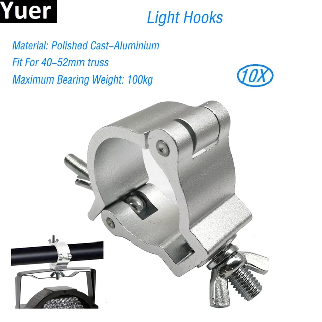 10pcs Lot Led Stage Light Hook Truss Metal O Clamp Hanger 10pcs Lot Led Stage Light Hook Truss Metal O Clamp Hanger Bracket Steel Theatre Lighting Kit 40 52mm Pipe Load 100kg