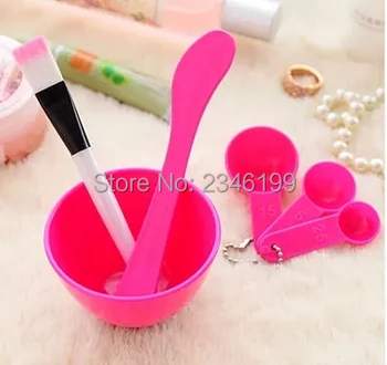 

1pcs Women DIY Facial Mask Cosmetic Tool Face Mask Bowl Stir Stick Mask Brush Measuring Spoon Makeup Tool Sets 4in1