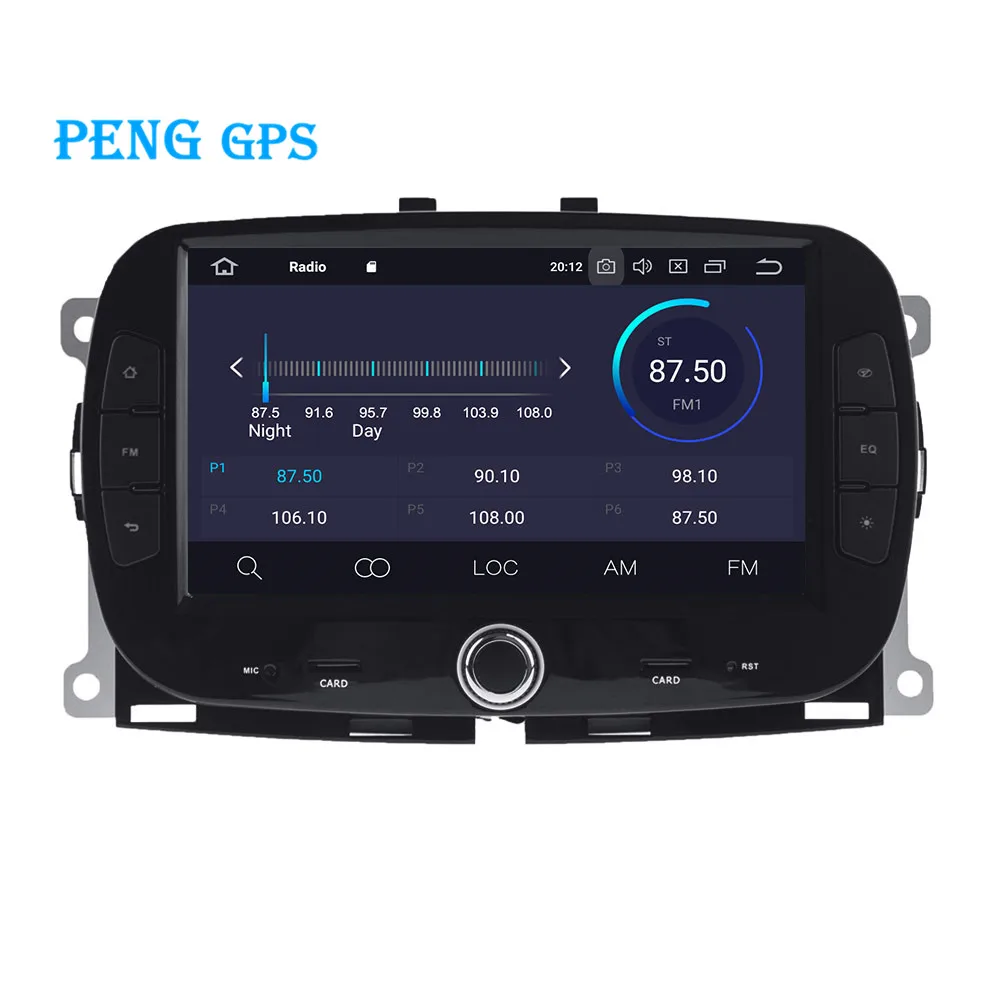 Top android9.0 4+64G Car gps multimedia DVD player for Fiat 500 2015 2016 2017 2018 Navigation auto stereo with wifi bluetooth radio 4