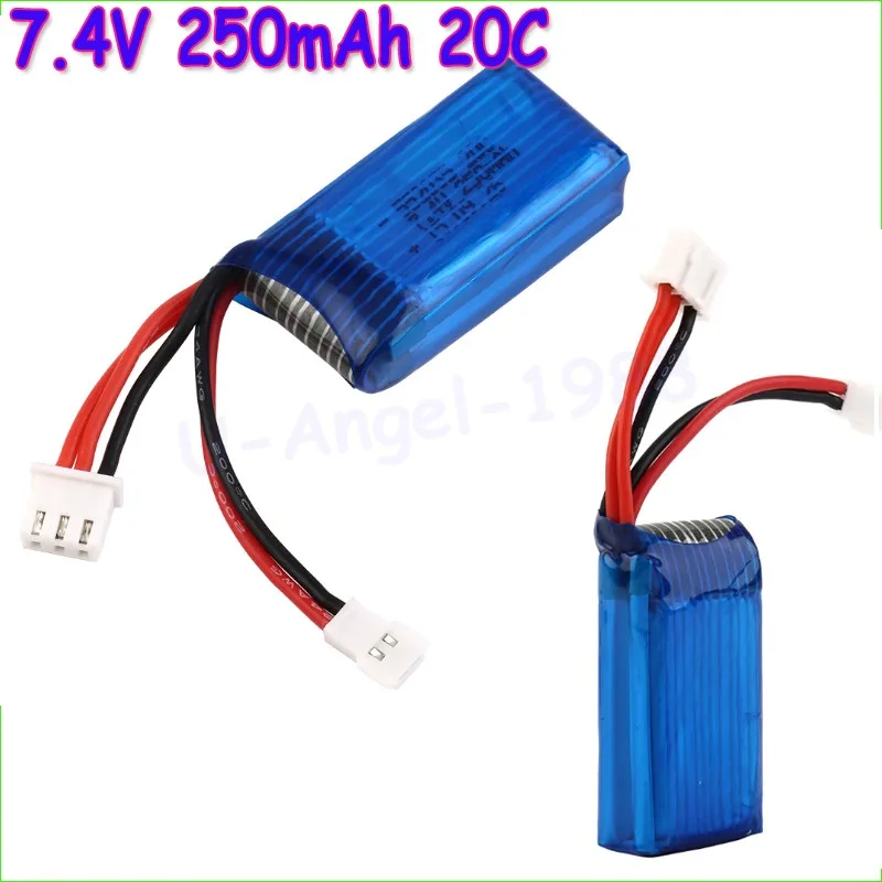 2 Pz/Lotto 7.4V 250Mah 20C 2S Losi Micro Sct 1/24 Breve Batteria Della Carta Per Mini Elicottero Telecomandato Dell'Automobile 1/24 Rc Mini