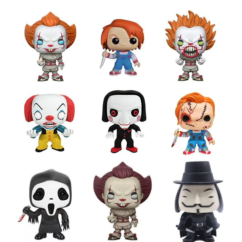 

Funko pop Anime IT-Pennywise CHUCKY Ghostface Billy V for Vendetta pvc Action Figure Collection Model Toys For birthday Gifts