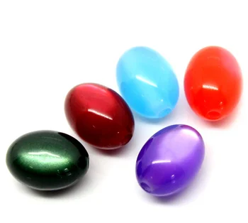 

DoreenBeads Resin Spacer Beads Oval Mixed 12x9mm,Hole:Approx 1.9mm,100PCs (B22878), yiwu