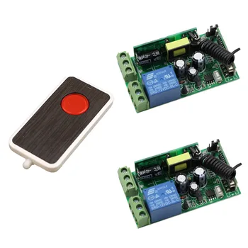 

AC 85V~250V Wireless Remote Control System Radio Switch 110V 220V 1CH Relay Receiver + Red Button Transmitter
