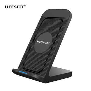 

UEESFIT Vertical 10W Qi Wireless Charger For Samsung S9 S8 S7 Note 9 8 Fast VerticalWireless Charging Dock For iPhone XS XR X