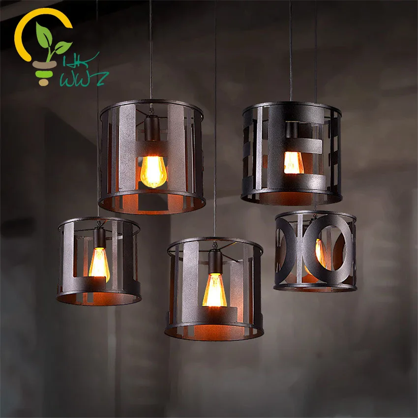 

26 Lettes Loft Vintage Industrial Lighting Edison Pendant Lights Bar Coffee Store Pendant Lamp Retro Nostalgic stairs Hanglamp
