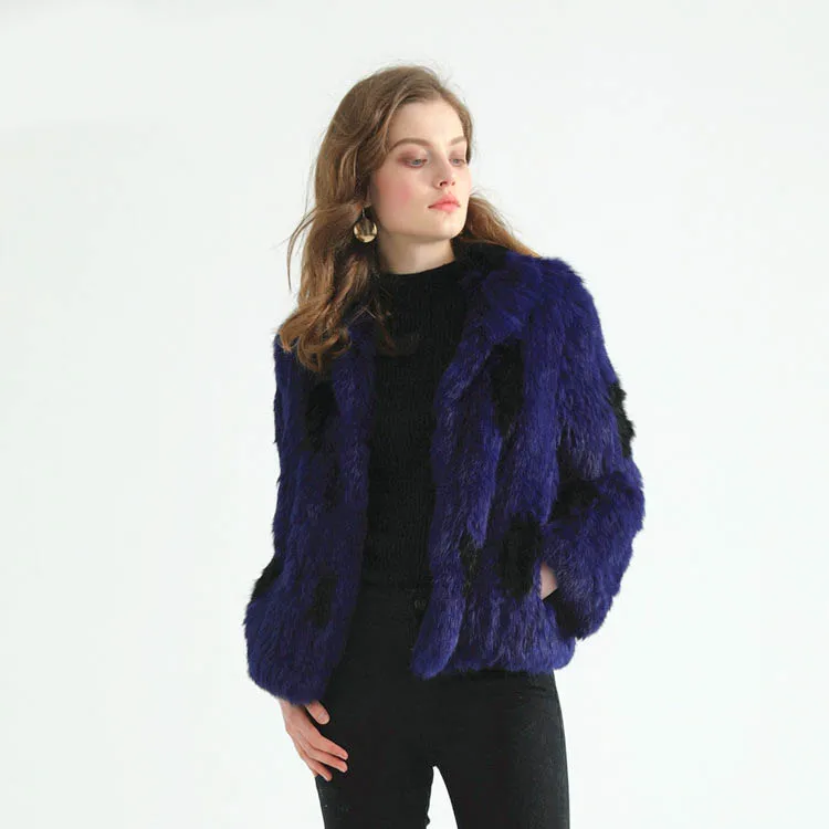 PUDI CT927 Женская осенне-зимняя куртка из натурального кроличьего меха с черными точками женская мода мех Рекс пальто