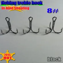 Тройные рыболовные крючки крючок с бородкой круглый изгиб высокого качества Размер: 8# количество 80 шт./партия