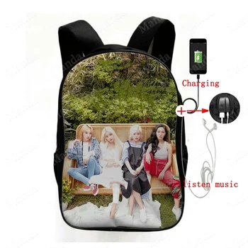 

Men Women Boys Girls Kpop Mamamoo School Bags Men Women Travel Mochilas Beautiful USB Charging Backpack Fashion Rucksack