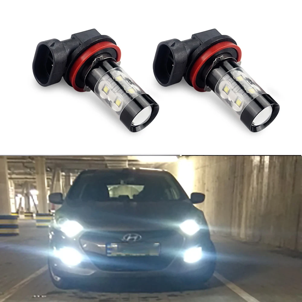 

H8 H11 LED Bulb H3 H10 H27 880 881 LED Fog Light Car DRL Lamp for Hyundai Tucson Solaris i30 i10 Creta i40 Getz Elantra Santa Fe
