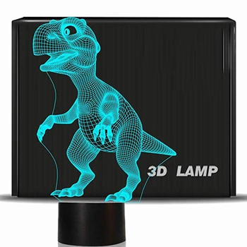 

3D Night Lights for Kids Dinosaur Night Light Illusion Lamp 7 Colors Changing, Room Decoration Birthday Gifts for Boys Girls