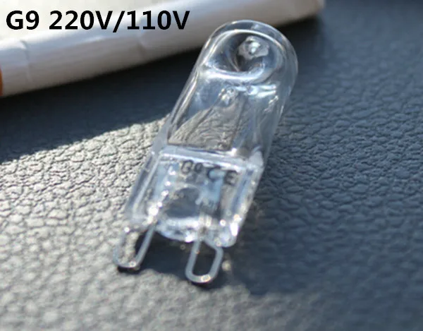 

5Pcs Super Bright durable G9 220v Halogen Lamp Light Bulb 25w 40w 60w Halogen G9 110V 220v Warm White Indoor Clear Halogen bulb