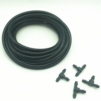 

C159 20M 4/7mm Hose Garden Water Micro Irrigation Pipe With 10Pcs Tee Connectors Gardening Lawn Agriculture Sprinkling Drip Tube