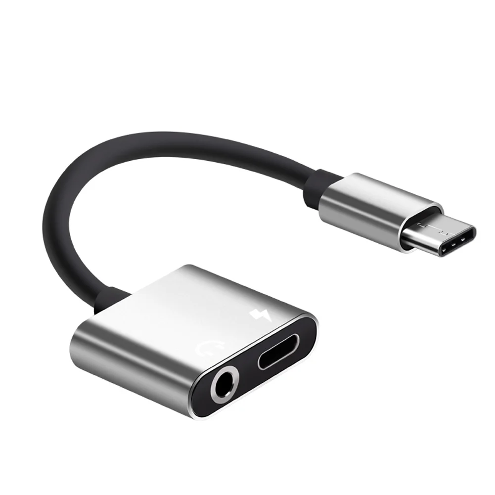 

Adapter Charge Headphone 2 in 1 Type-C to 3.5mm Jack Head Aux Audio USB C Cable IJS998