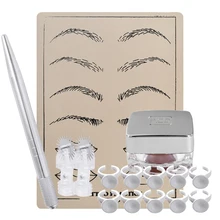 Тату ручка-держатель игл набор Перманентный макияж с роликами булавки иглы Чернила кольцевые чашки туман микроблейдинг бровей красота лезвия для тату Набор