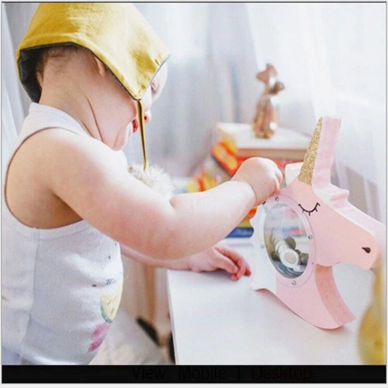 Runsheng Hot Sale 2018 New Arrival Wooden Animal Unicorn Miniature