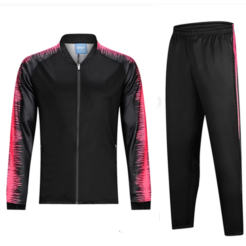 ZMSM Per Adulti Autunno Inverno Set Calcio della chiusura lampo del Cappotto tuta di Calcio giacche e pantaloni Corsa e Jogging All'aperto tuta allenamento di Calcio BA-G1