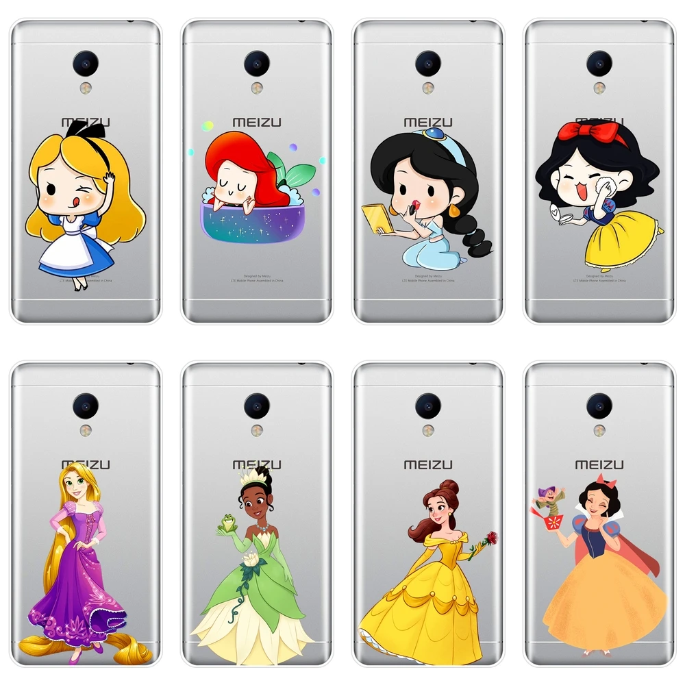 

For Meizu M2 M3 M3S M5 M5C M5S M6 M6S M6T Phone Case Silicone Mermaids Alice Princess Soft Back Cover For Meizu M6 M5 M3 M2 Note