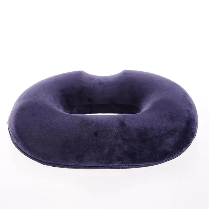 Подушка "пончик" Подушка для сидения при геморрое хвостовой кости копчик ортопедическое медицинское сиденье простата стул подушка для геморроя пены памяти - Цвет: Crystal velvet-H