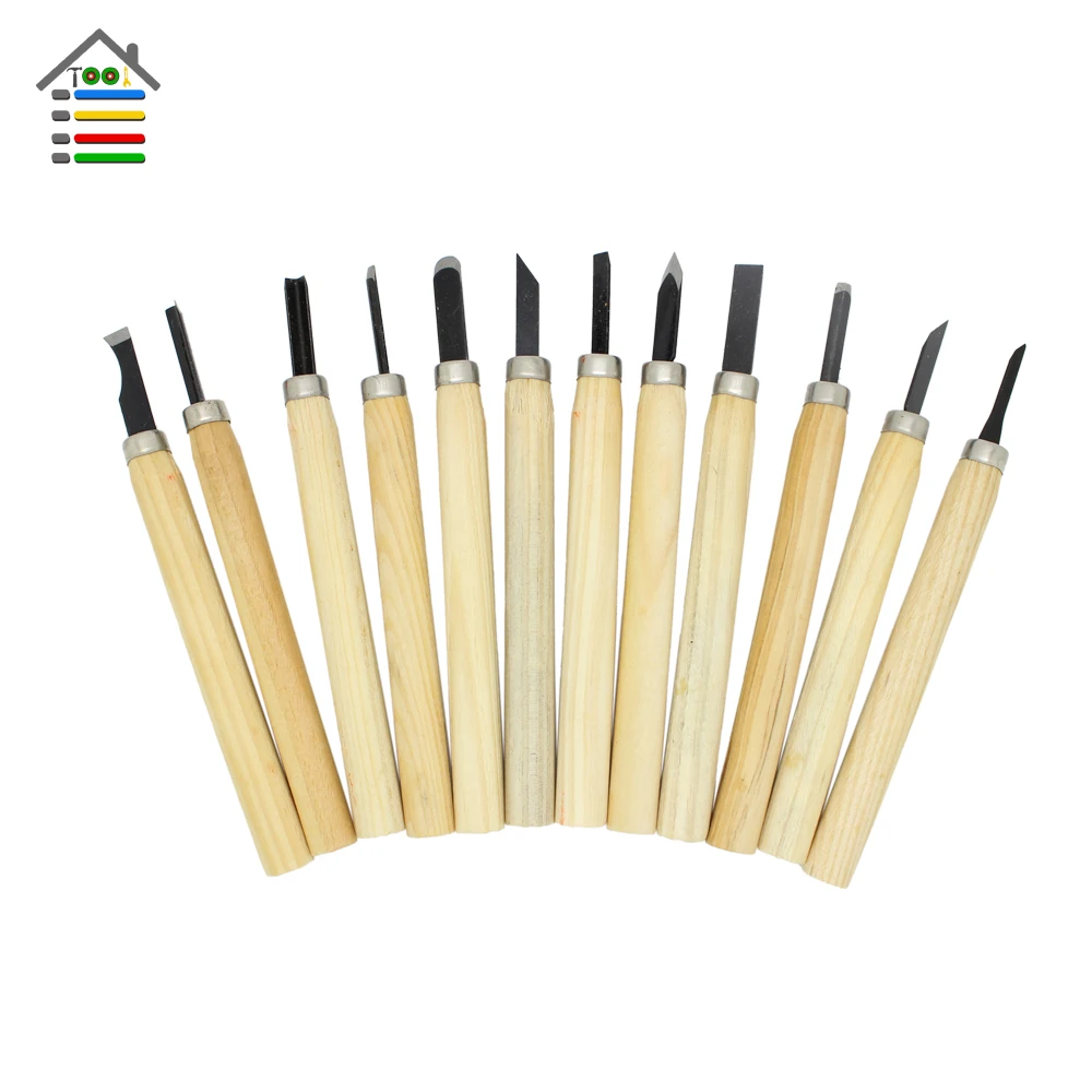 Buy 12Pc/Lot Wood Carving Tools Set Knife Mini Chisel