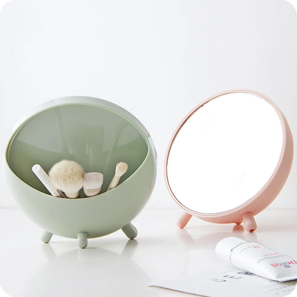 

1PC Desktop makeup mirror round vanity mirror student dormitory desktop mirror portable princess mirror wx8291807