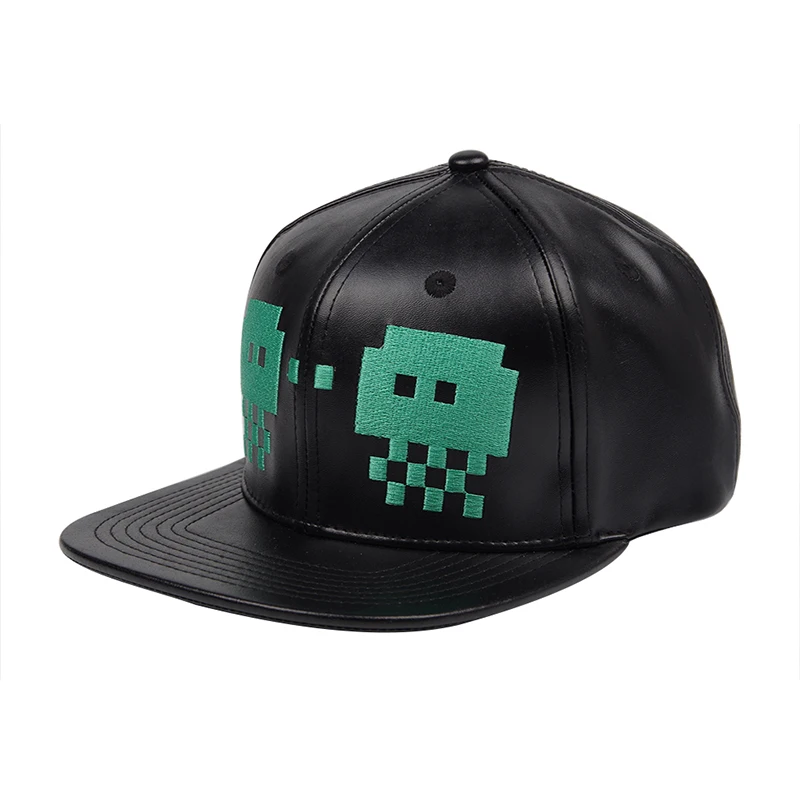 Splatoon 2 Skalop Jellyvader Hats Black Leather Baseball Caps Embroidery Adjustable Flat-Bill Cap Adult Kids Party Accessories Splatoon 2 Skalop Jellyvader Hats Black Leather Baseball Caps Embroidery Adjustable Flat-Bill Cap Adult Kids Party Accessories