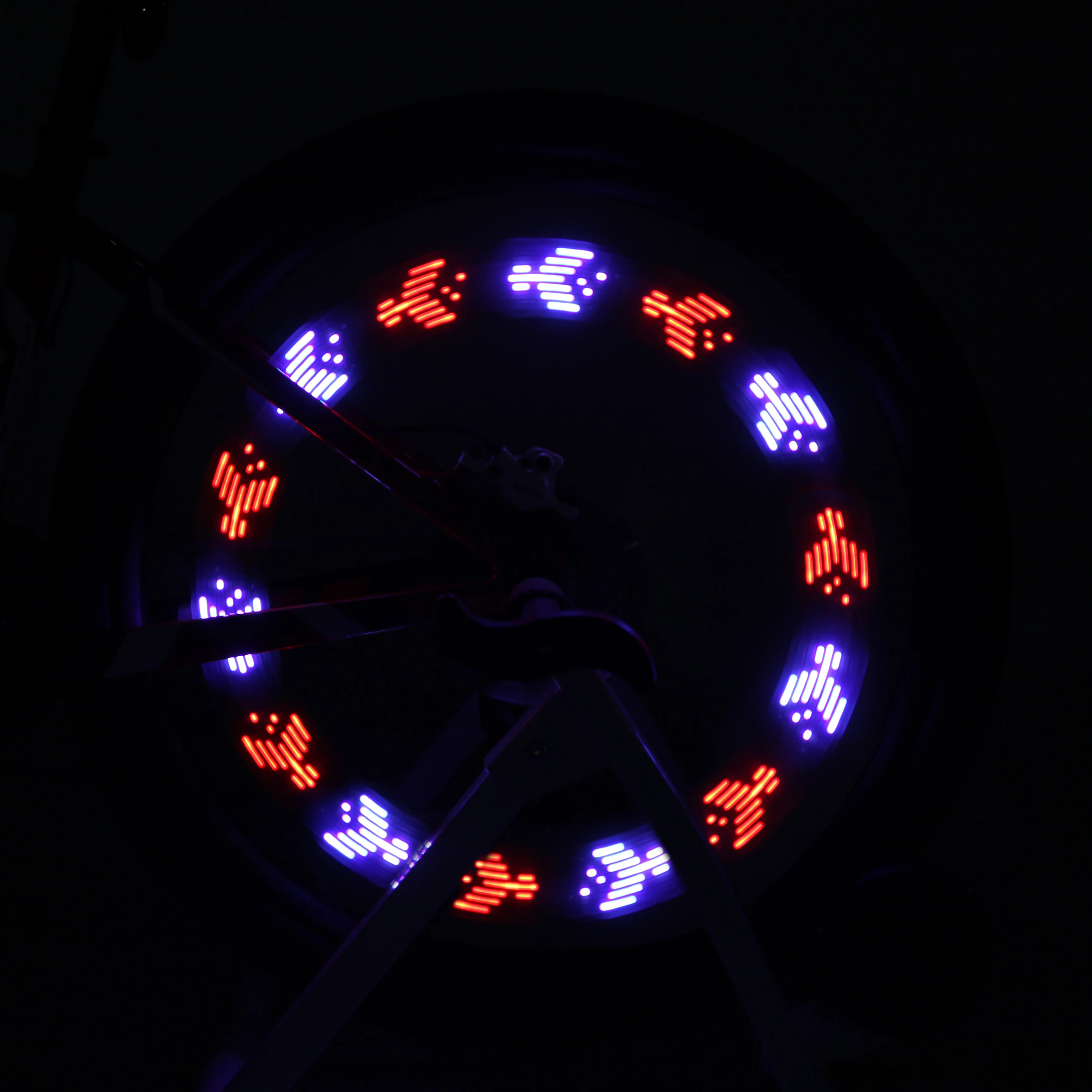 Excellent Bike Wheel Light Night  Cycling Bicycle Tire Valve 7 Led Flash Spoke Wheel Light 30 Kinds Flash Riding Safety 5