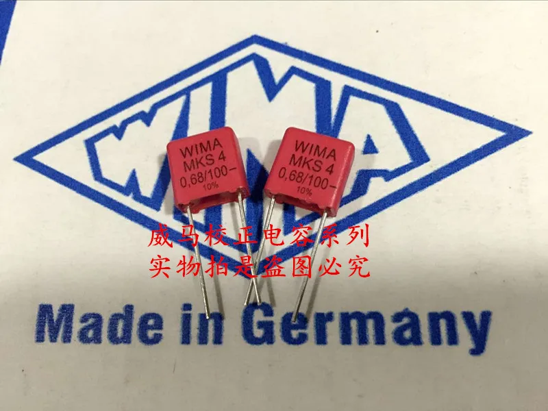 

2019 hot sale 10pcs/20pcs Germany WIMA capacitor MKS4 100V0.68UF 100V684 680N P: 7.5mm Audio capacitor free shipping