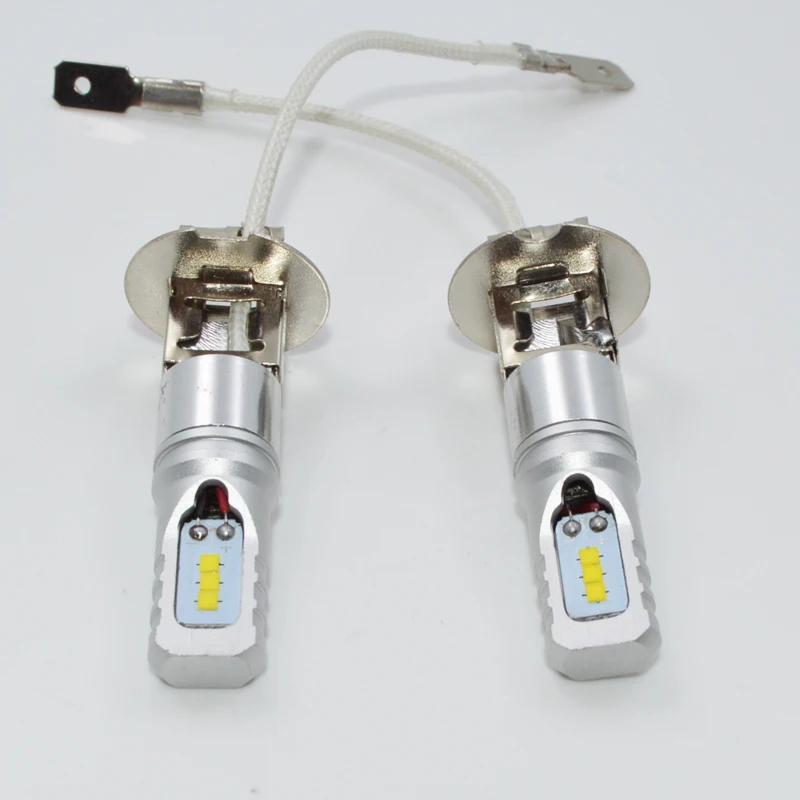 

2Pcs H3 LED fog lights car Light h3 Headlight Bulb white 6000k Auto lights car led bulbs DC 12V 24V