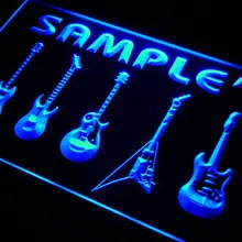 Qp-тм Имя персонализированные пользовательские Гитары Hero Оружие Группа Музыка зал Бар неоновая вывеска с включения/выключения 7 цветов 4 размера