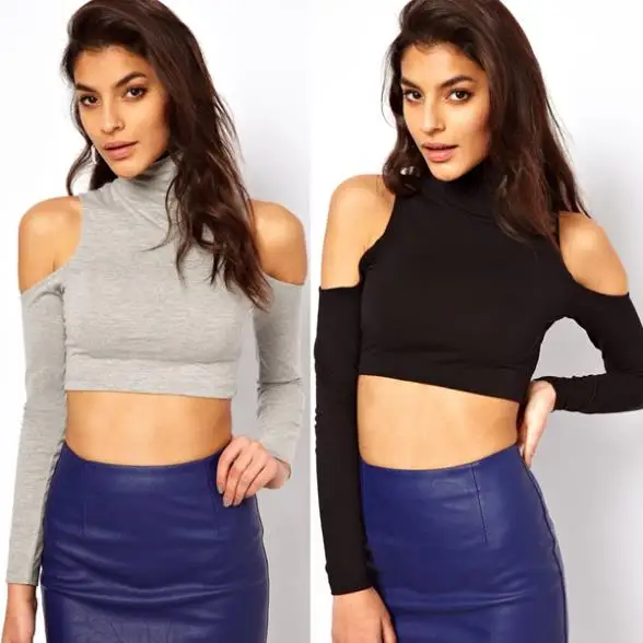 Women'clothing Sleeve Turtleneck Cut 