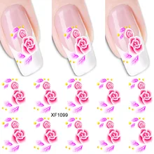 

1pcs 3D Red Rose Flower Nail Sticker Water Transfer Pattern Design Sliders Decal Nail Art Decoration Tattoo Manicure Wraps Tools