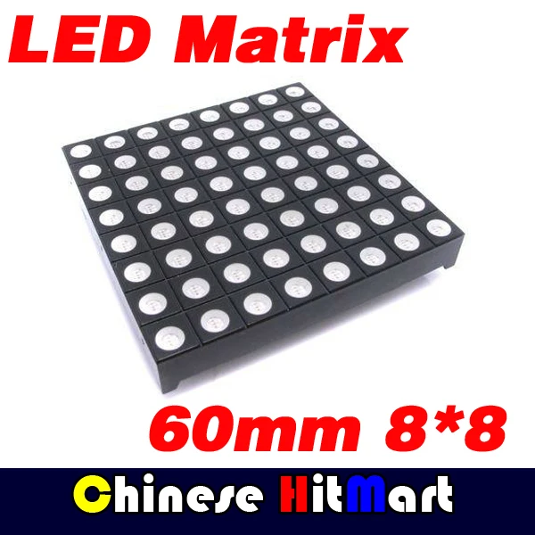 

Full-Color 8x8 dot RGB LED Matrix display module for arduino 60mm Super Bright RGB LED dot free shipping wholesale 30pcs #J012-a