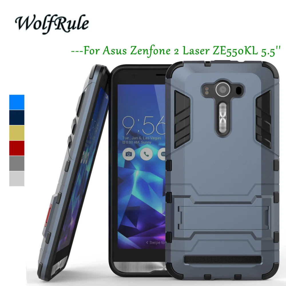 

WolfRule Case Asus Zenfone 2 Laser ZE550KL Cover Silicone + Plastic Case For Asus Zenfone 2 Laser ZE550kl Case ZE551KL Z00LD <