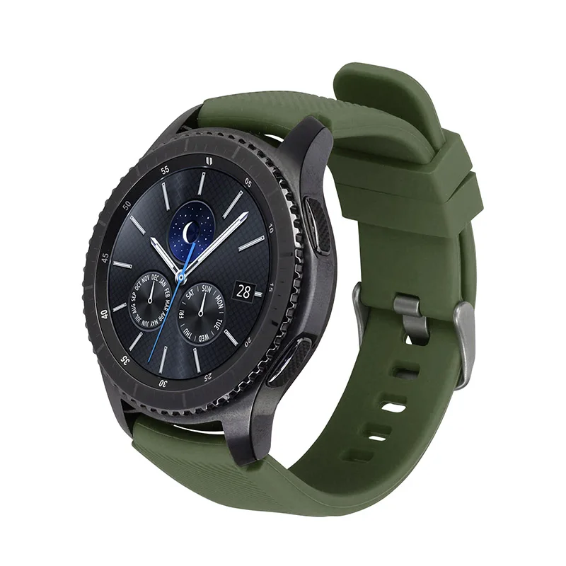 Силиконовый ремешок для часов samsung gear S3 Classic Frontier 22 мм силиконовый S 3 спортивный