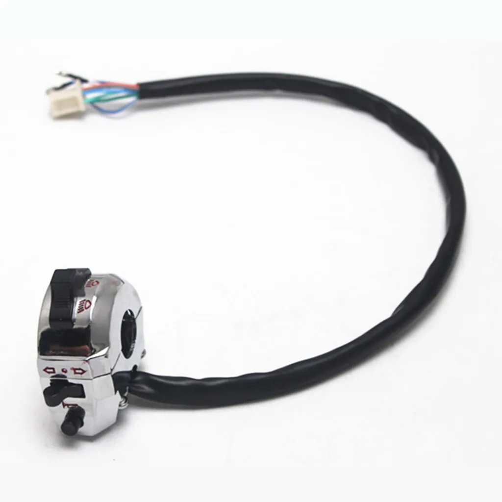 22mm Motorcycle Handlebar Switch Control High/Low Beam Turn Signal Horn Left