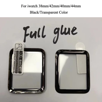 

50pcs 3D Full Glue Tempered Glass For Apple Watch 40mm 44mm 38mm 42mm Series 4/3/2/1 3D Full Glue Coverage Screen Protector Film