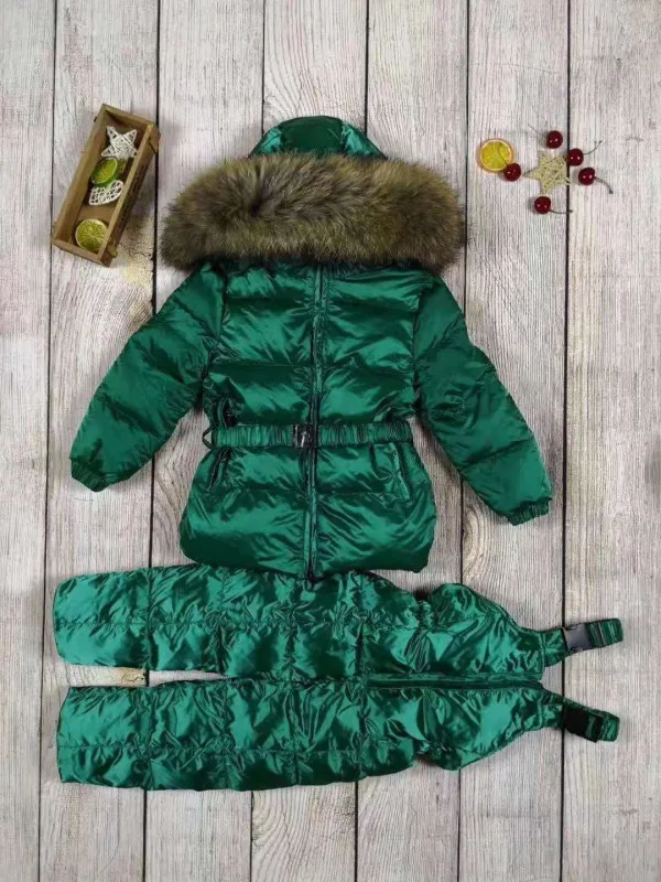 

New Style Winter Down Suit Sets Child Boys And Girls Warmer Jacket+ High Pants Super High Quality WHY201901