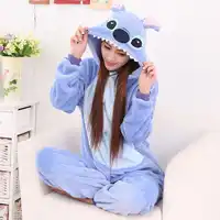 Winter Flanell Pyjamas Frauen Kigurumi Einhorn Onesies Niedlich Cartoon Tier Stich Unicornio Pyjamas Sets Nachtwäsche Nachtwäsche