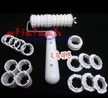 

by dhl or ems 200 sets DIY Kitchen accessories Fondant Ribbon Cutter Embosser Roller for Cake Decorating