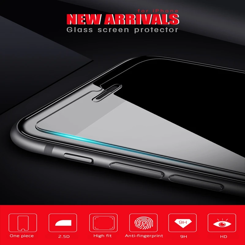 GerTong Передняя и задняя 2 шт закаленное стекло для iPhone X 6 6s 7 8 Plus 5 5S SE Защитная пленка