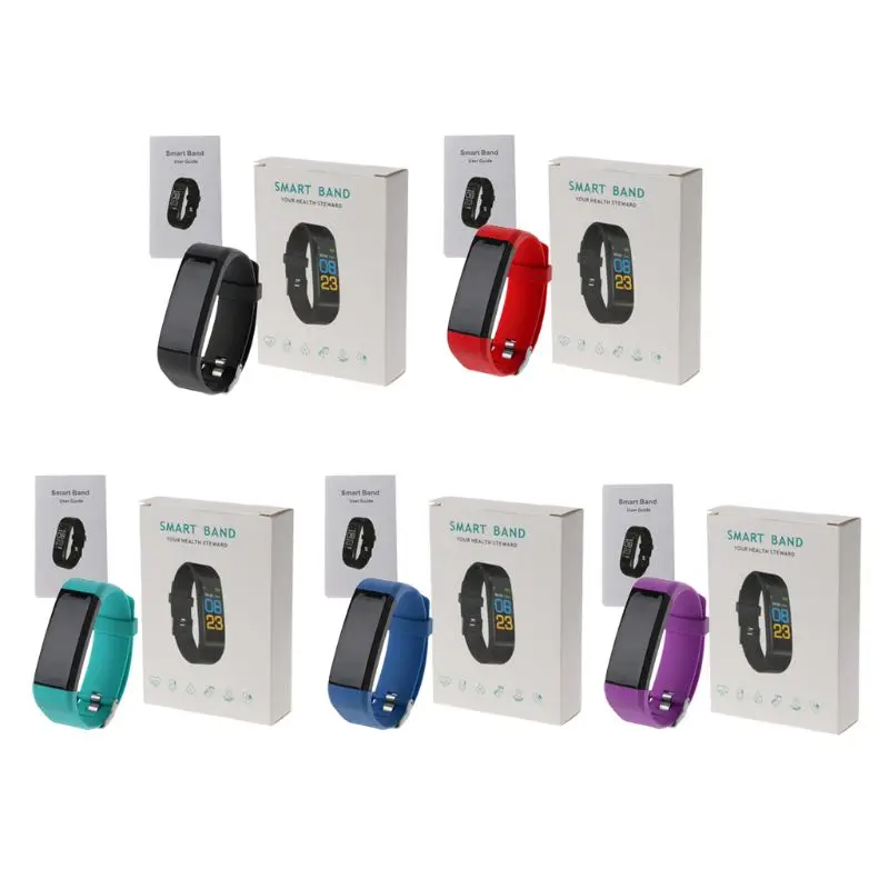 

ID115HR PLUS Smart Bracelet Sports Wristband Bluetooth With Heart Rate Monitor Fitness Watch Android IOS