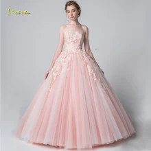 Loverxu шикарное вечернее платье без бретелей Бальные платья с аппликациями, Бисер без рукавов со шлейфом средней длины сладкий 16 Пром вечерние платья Плюс Размеры