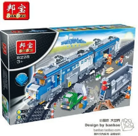 

Building Block Sets Compatible with lego Freight Train RC Transport 8228 3D Construction Brick Educational Hobbies Toy for Kids