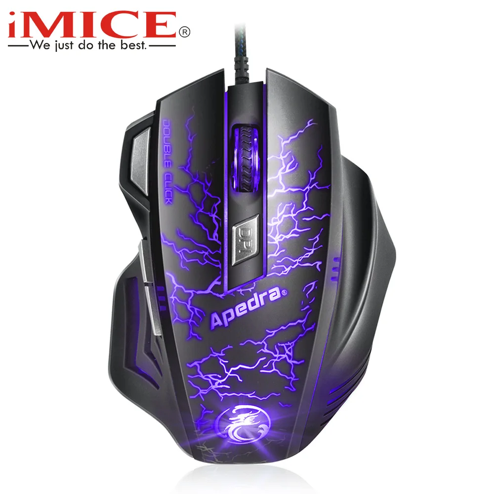 Professional USB Wired Mouse 3200DPI 7 Buttons Optical Gaming Mouse Customized Computer