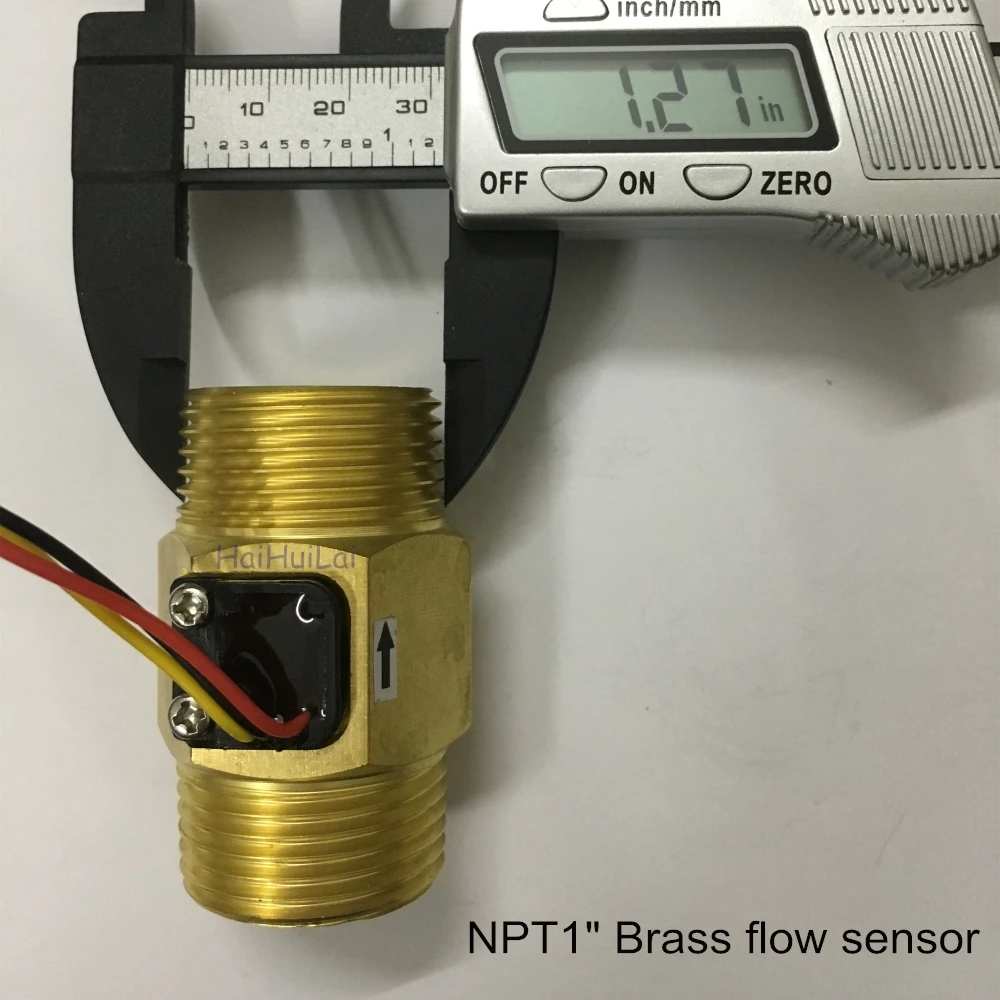 NPT " коническая труба или BSP1" резьба латунь Холла турбины датчик расхода метр переключатель