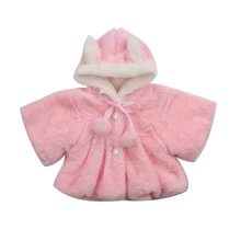 Emmaaby/ зимнее теплое пальто с мехом для новорожденных девочек, верхняя одежда, плащ, детская одежда